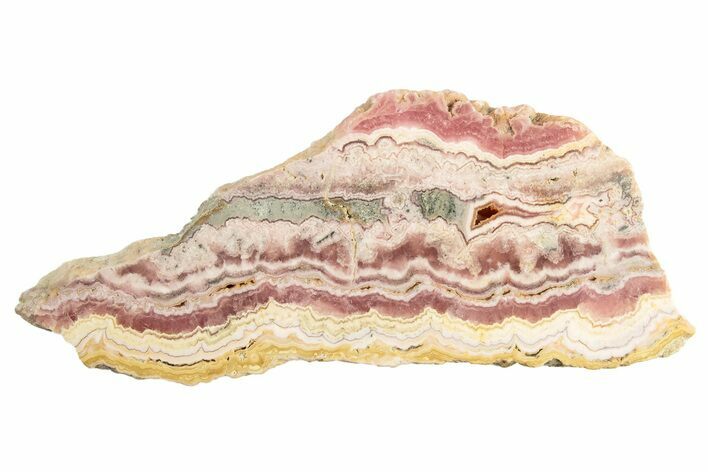 Polished Banded Rhodochrosite Slab - Argentina #232548